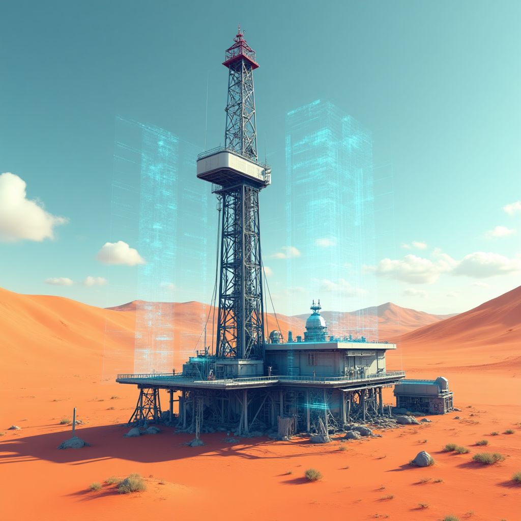 Tecnología de punta en un campo petrolero argentino